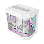GAMING GAMEMAX HYPER WHITE FISH TANK ATX ARGB WHITE – Image 3