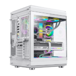 GAMING GAMEMAX HYPER WHITE FISH TANK ATX ARGB WHITE – Image 2